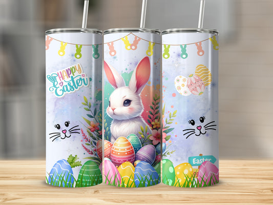 Happy Easter Bunny Eggs Flowers Stainless Steel Product