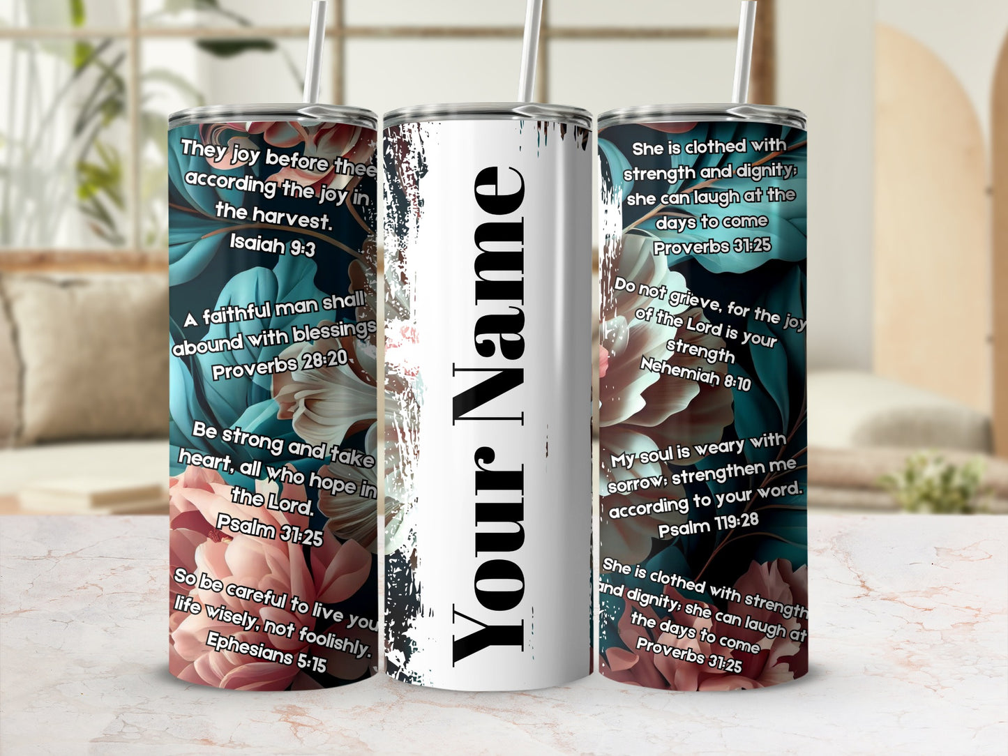 Customizable Religious Quotes Insulated Tumbler