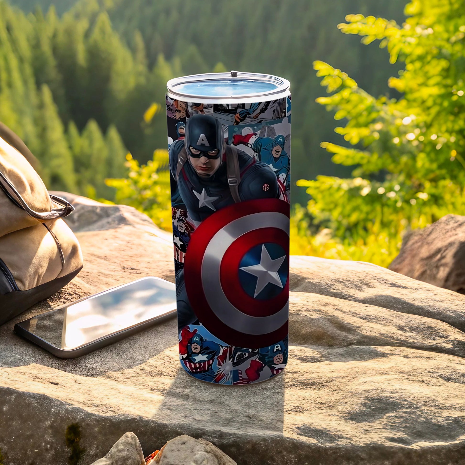 Captain America Shield Character Travel Mug Tumbler