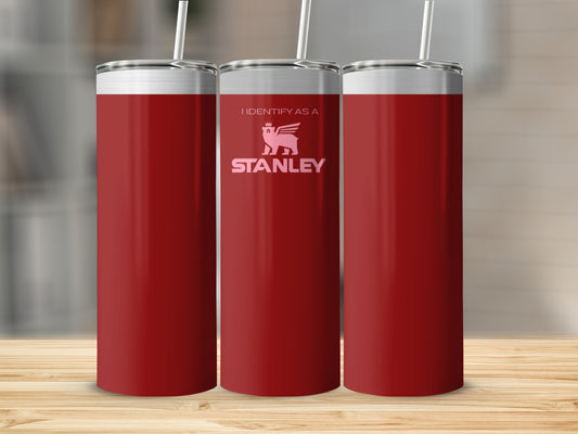 I Identify as a Stanley Engraved Tumbler Product