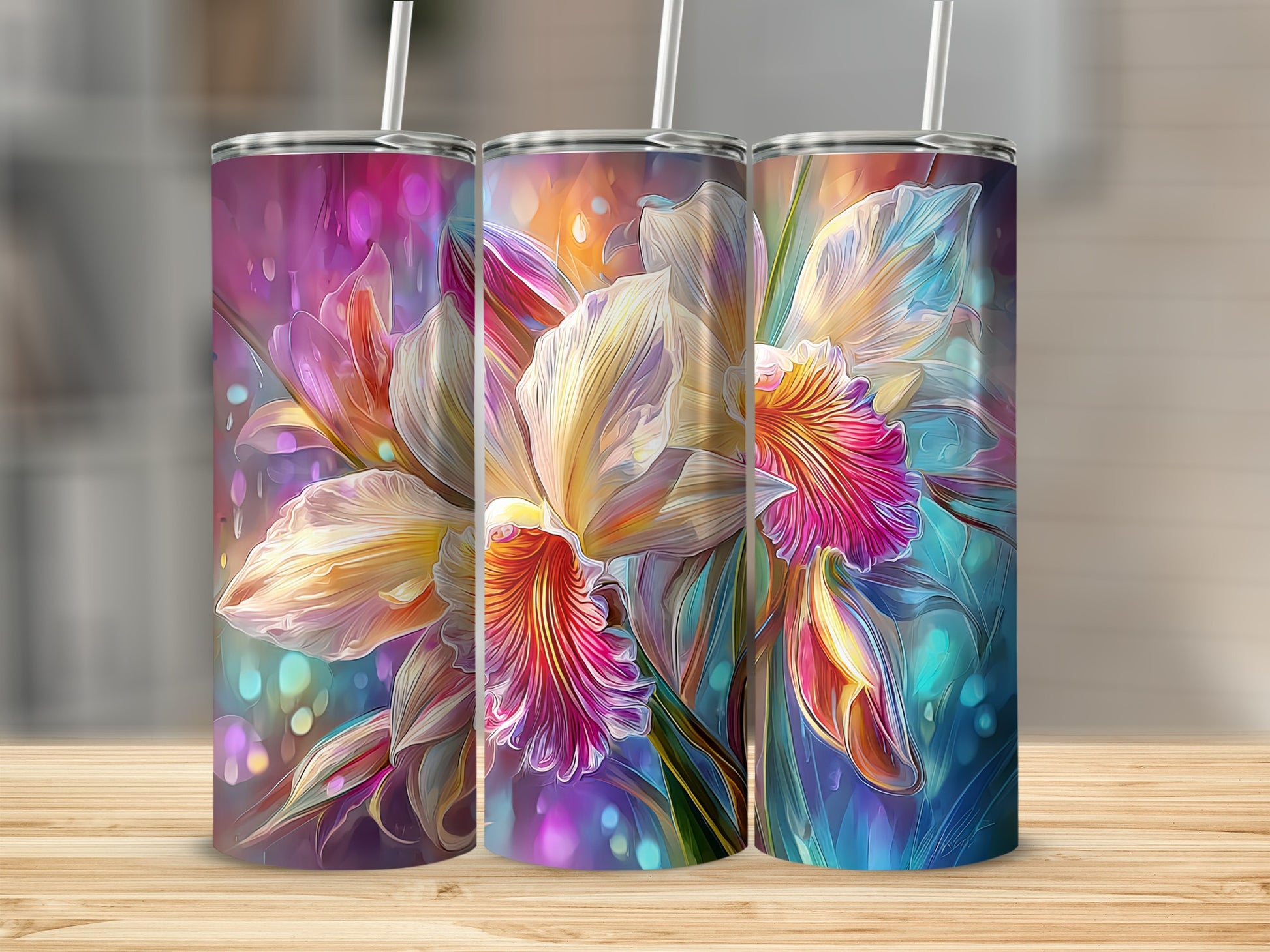 Vibrant Floral Design Drinkware for a Stylish Experience