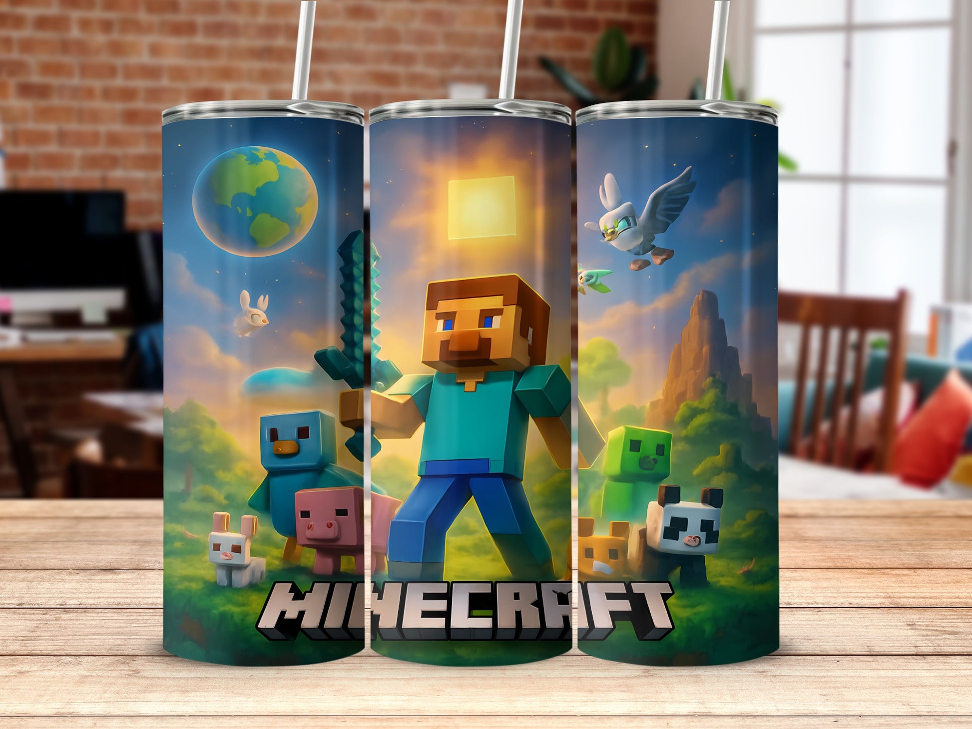 Minecraft Themed Tumbler for Gamers and Fans
