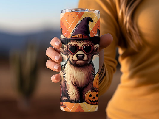 Heart Sunglasses Dog Halloween Tumbler for Spooky Season