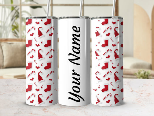 Personalized Christmas Theme Pattern Tumbler
