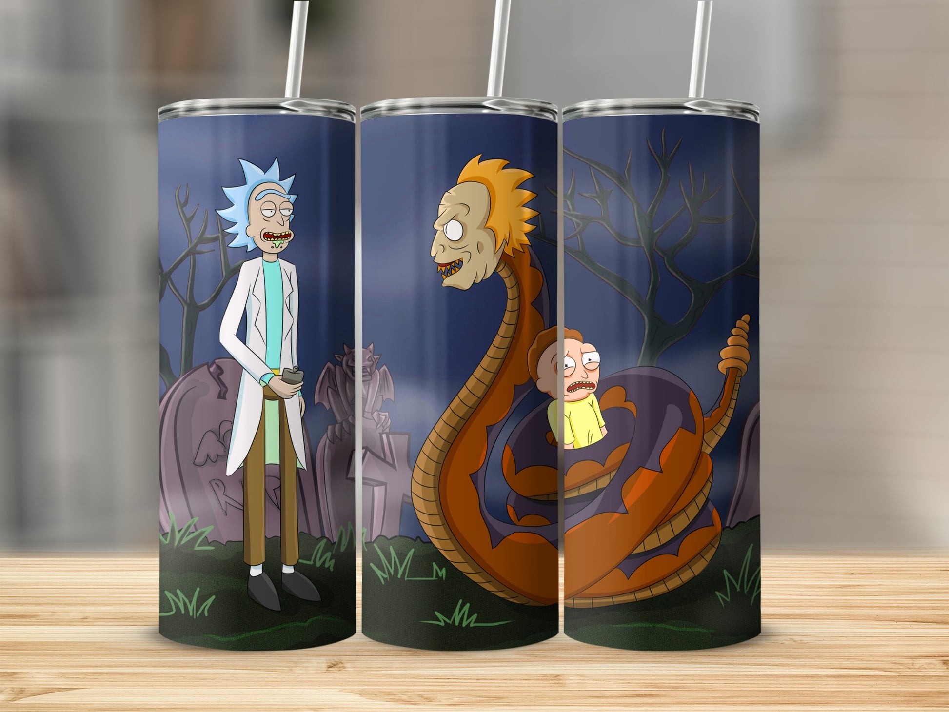 Animated Sci-Fi Snake Scene Design Tumbler