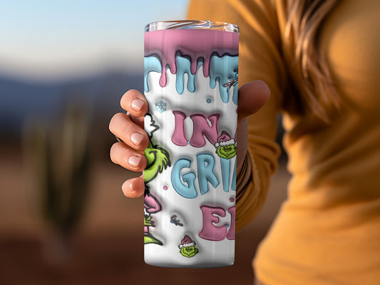 Colorful Dripping Text Design Insulated Tumbler