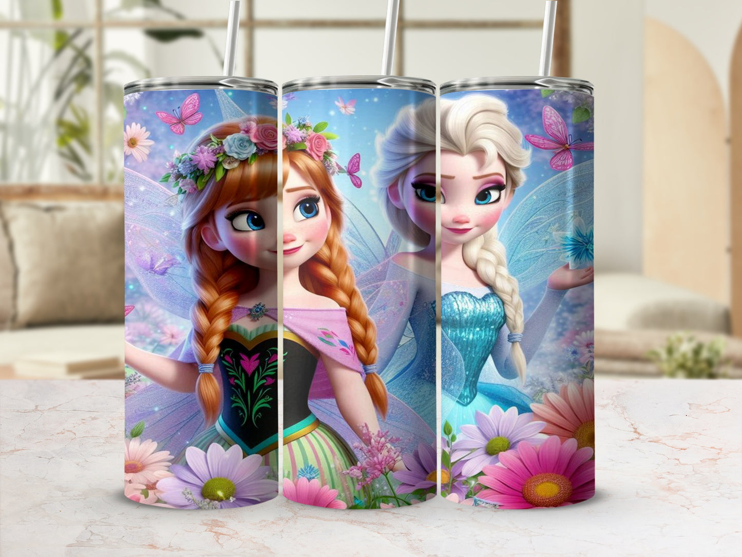 Butterfly Fairy Princesses Double-Walled Tumbler