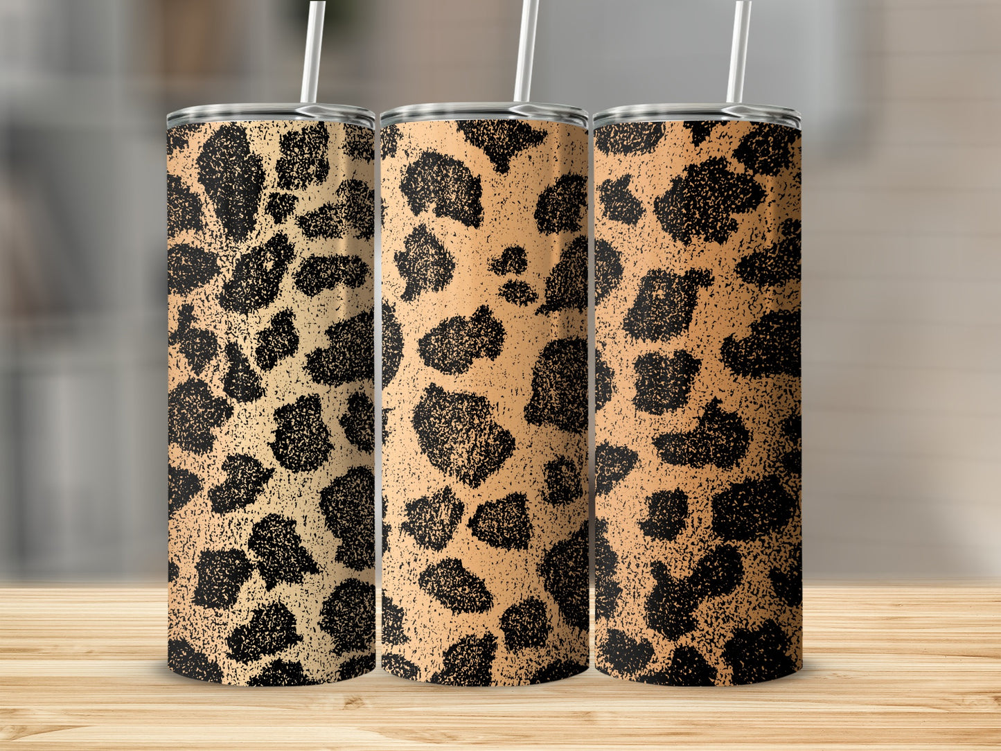 Leopard Print Insulated Tumbler Beverage Holder