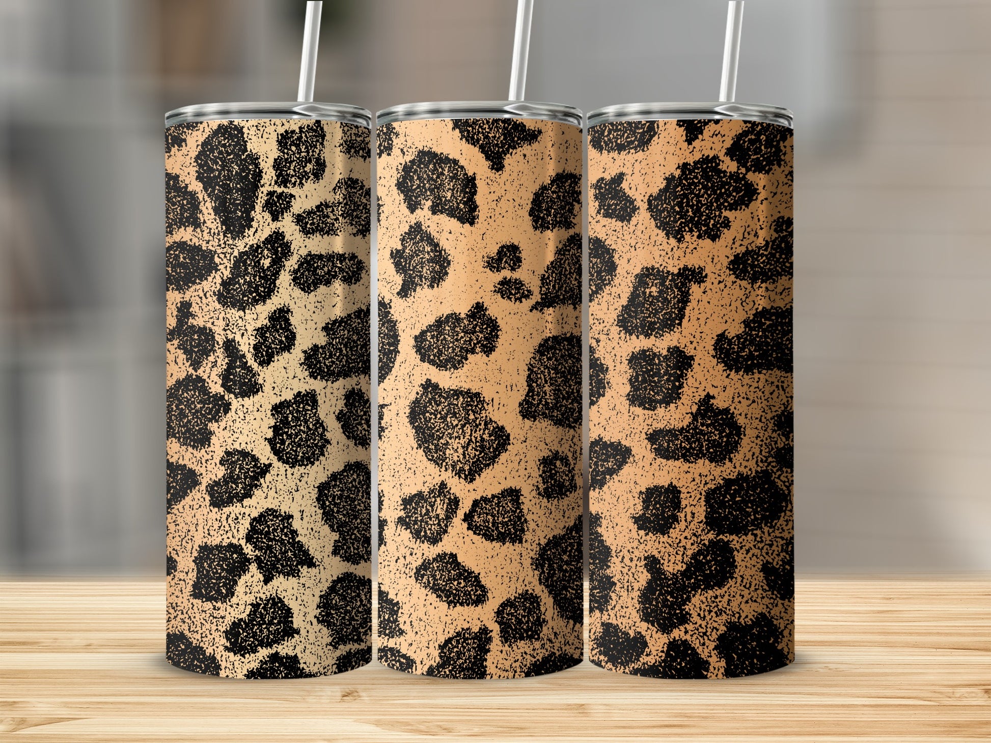 Leopard Print Insulated Tumbler Beverage Holder