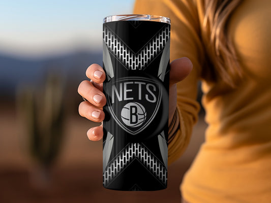 Brooklyn Nets Basketball Team Design Style Logo Tumblers
