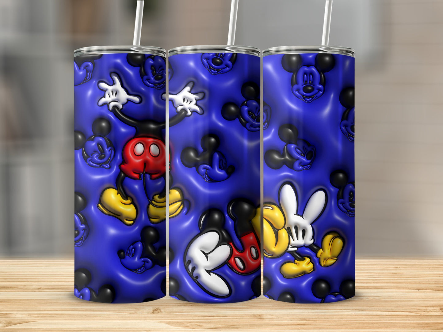 Blue Fun Cartoon Character Pattern Stainless Steel Tumblers