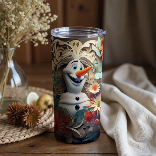 Disney Frozen Olaf Flower Design Tumbler