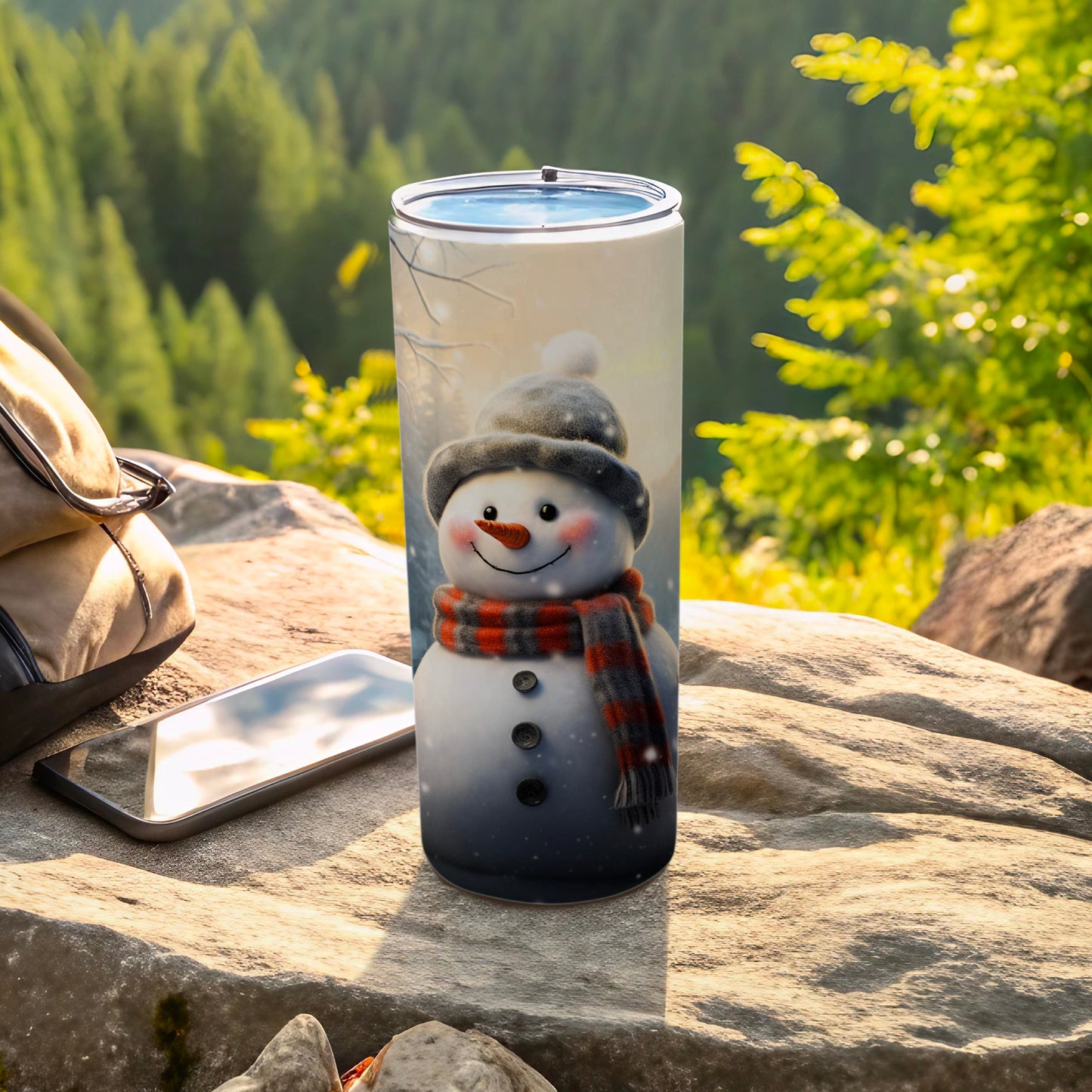 Adorable Snowman Design Insulated Drink Tumbler