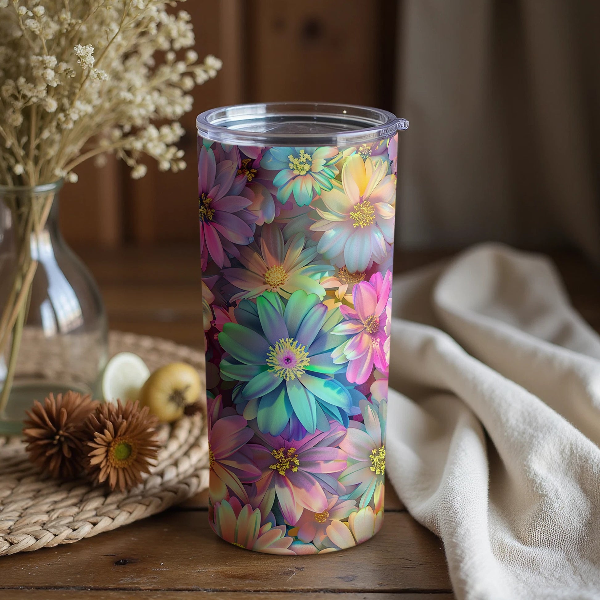 Colorful Floral Design Insulated Tumbler product