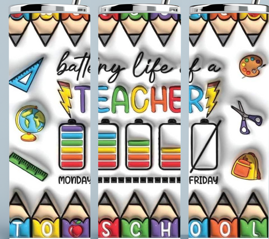 Teacher 3D Tumbler Battery Life