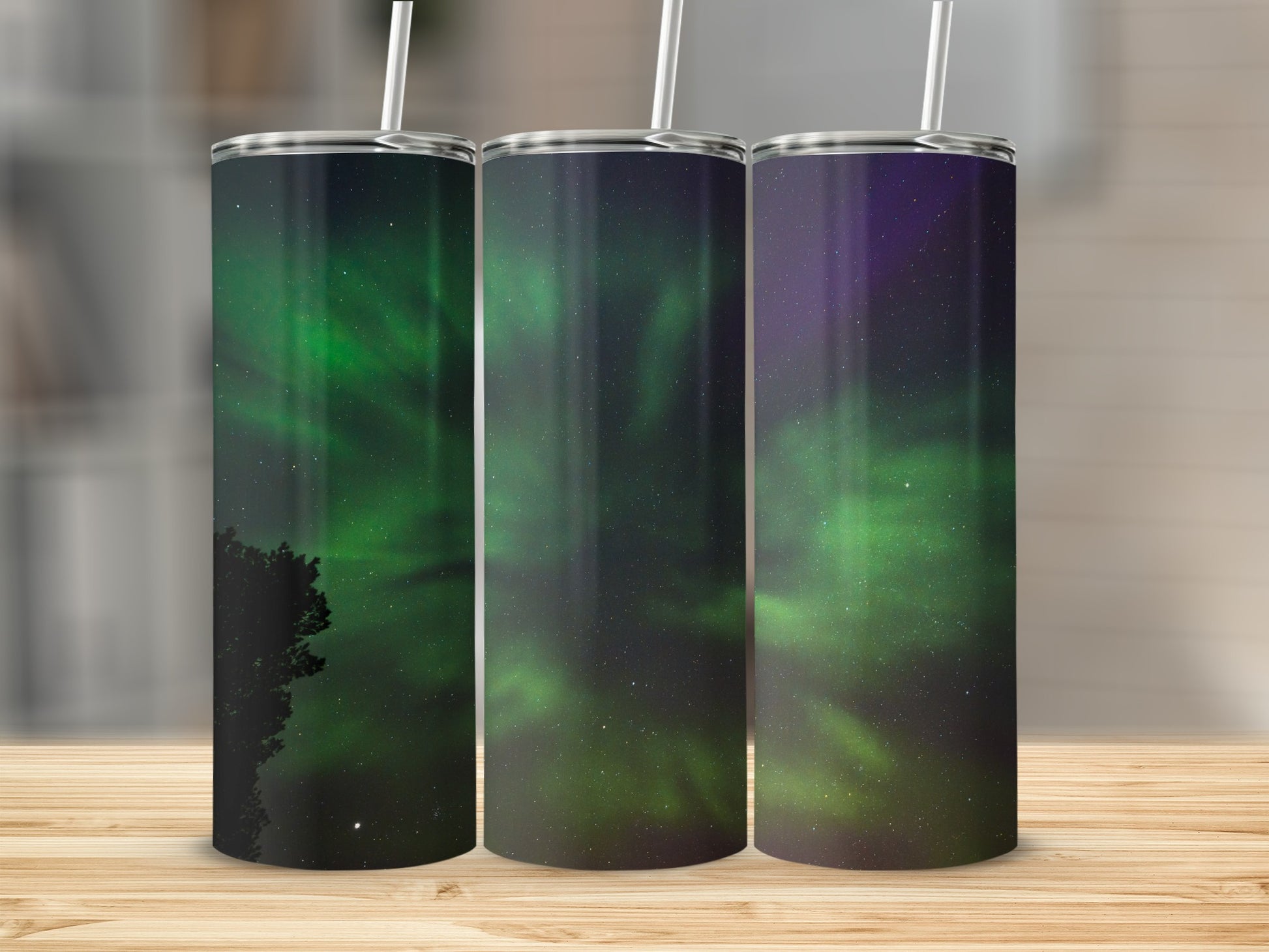 Northern Lights Pattern Insulated Tumbler Product