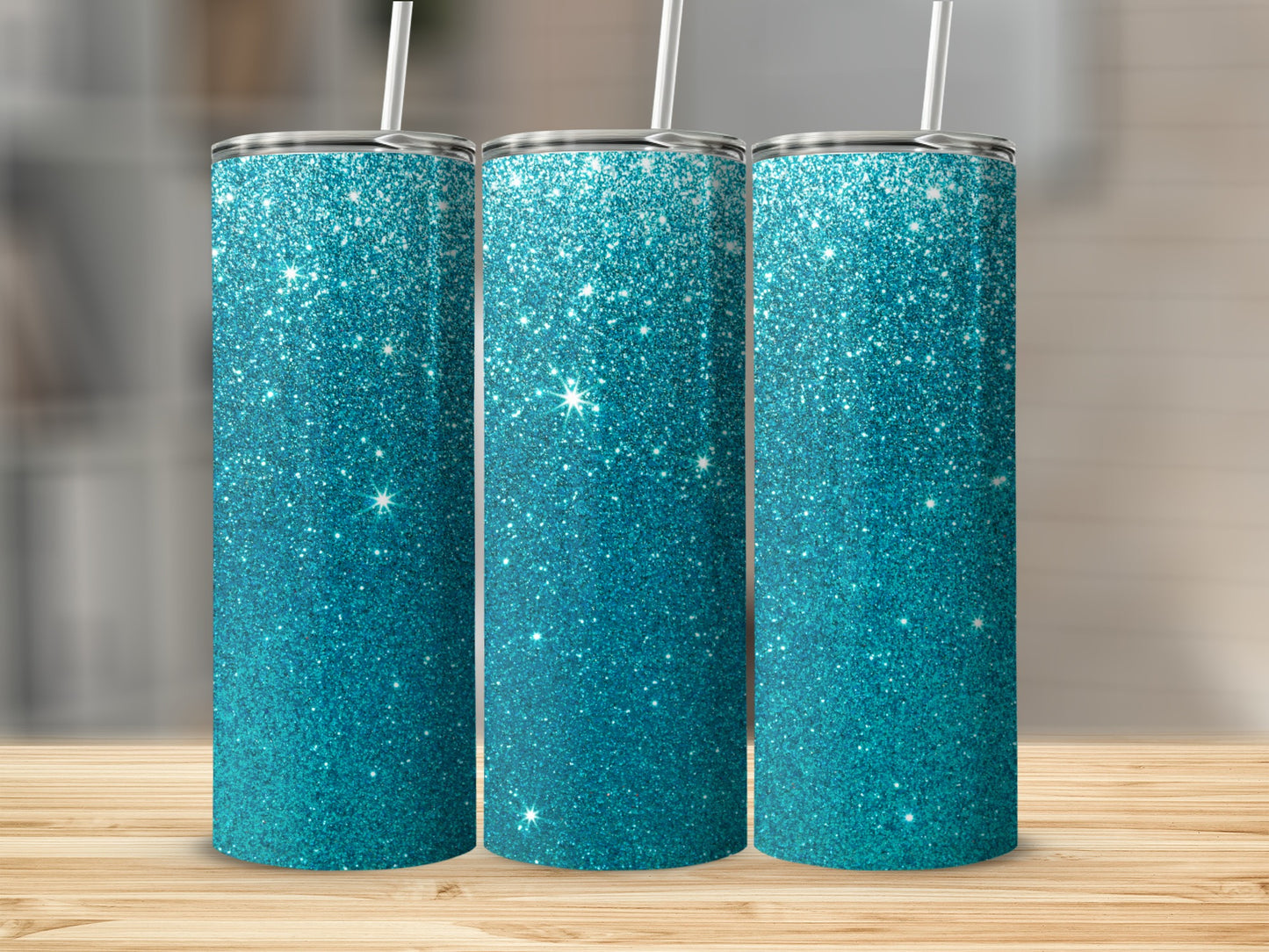 Glittery Tumblers in Sparkling Blue Finish Tumbler