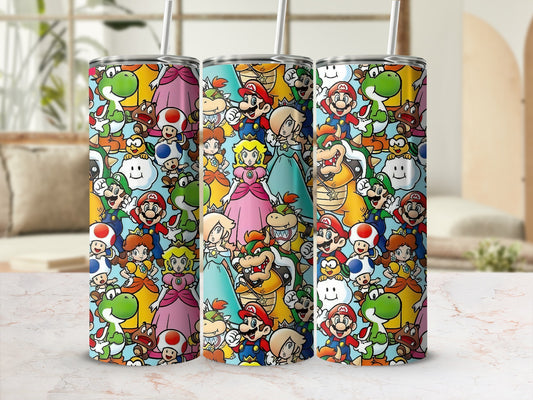Colorful Cartoon Character Drinkware Tumbler Set