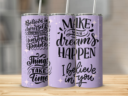 Inspirational Quotes Design Tall Tumbler Cups Product