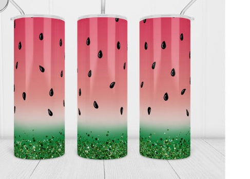 Watermelon Tumbler glitter