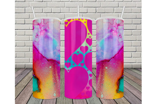 Valentine Watercolor tumbler