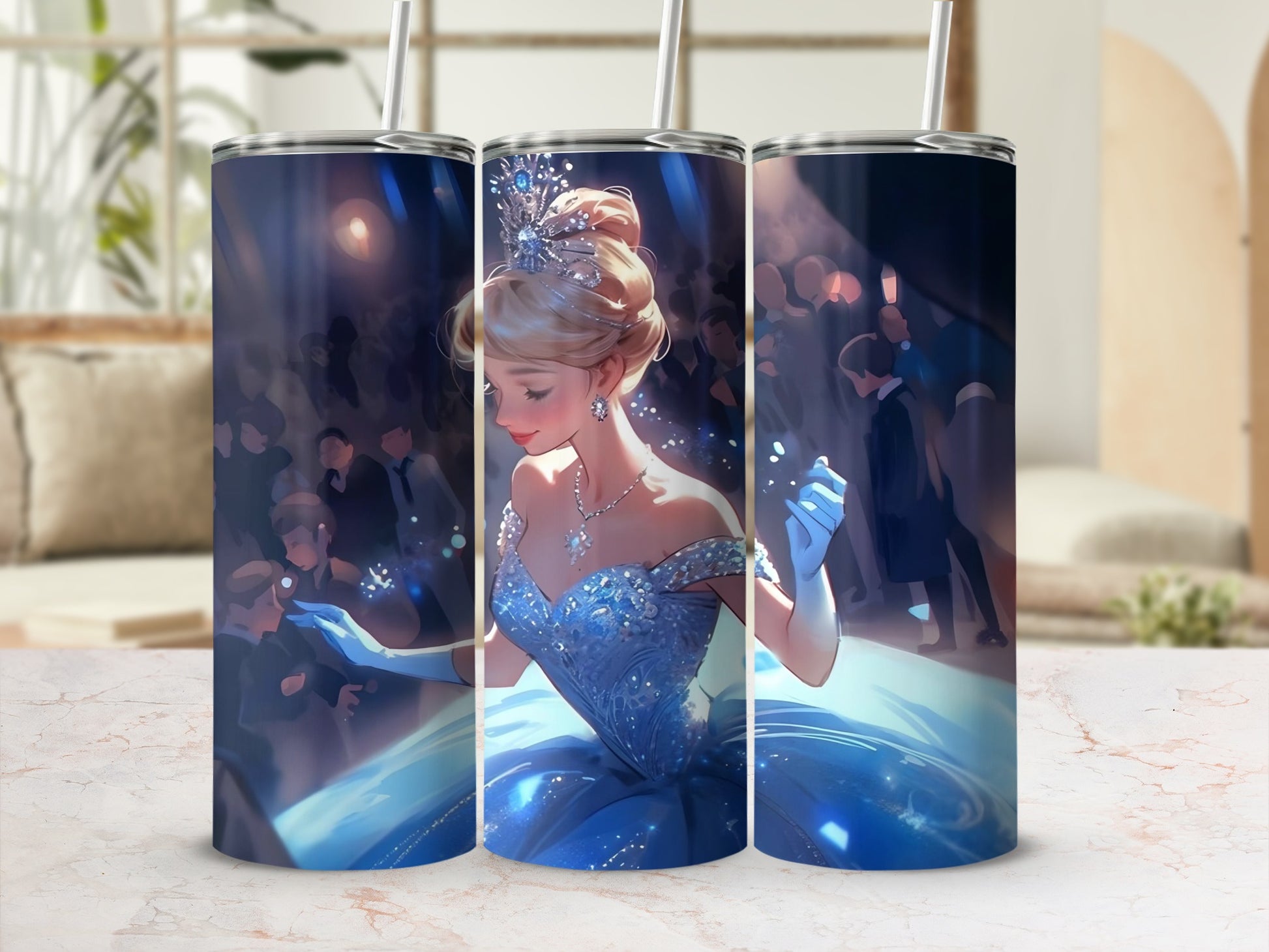 Elegant Princess Design Stainless Steel Tumbler Cup