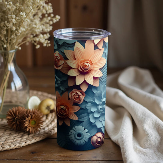 Floral Patterned Tumbler for Stylish Everyday Use
