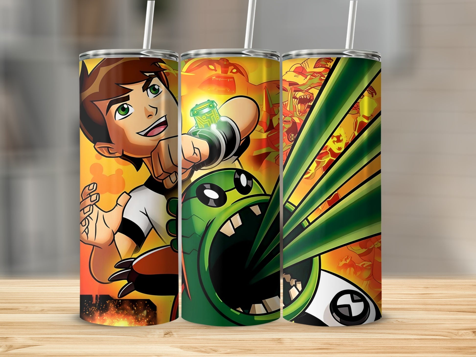 Colorful Cartoon Character Printed Tumbler Flask