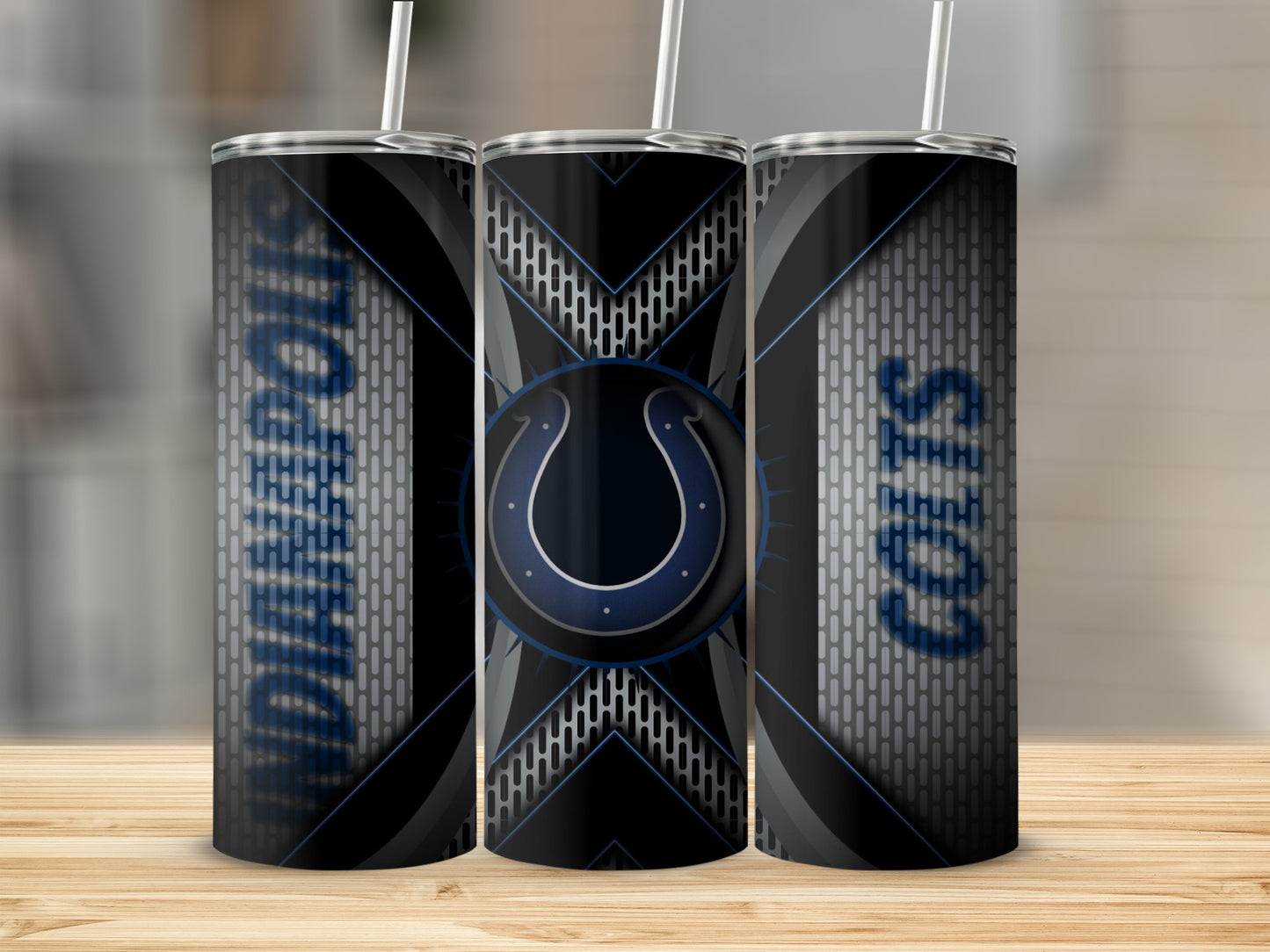 Indianapolis Colts Horseshoe Team Logo Design Tumblers