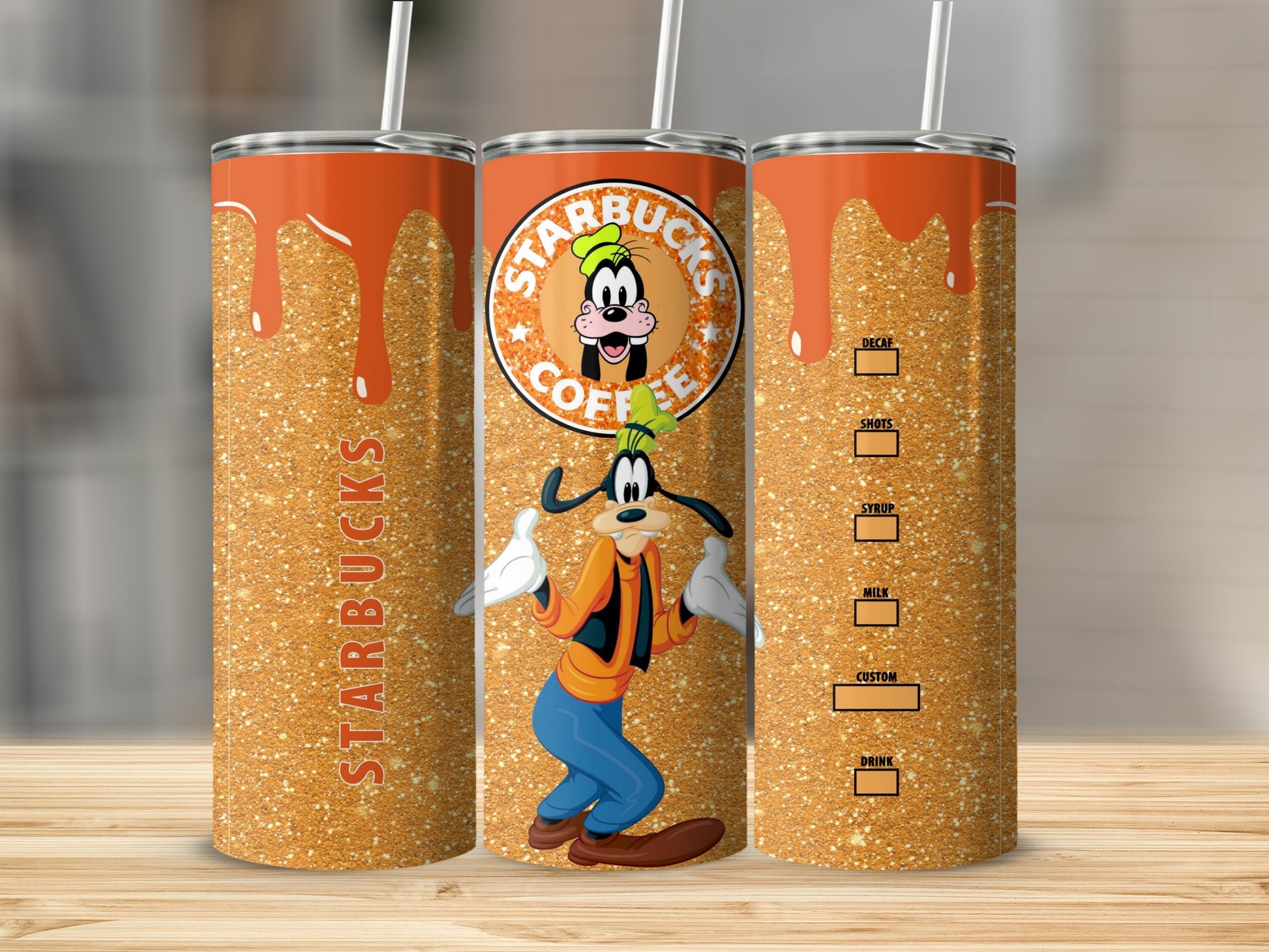 Starbucks Coffee Goofy Character Customizable Tumbler
