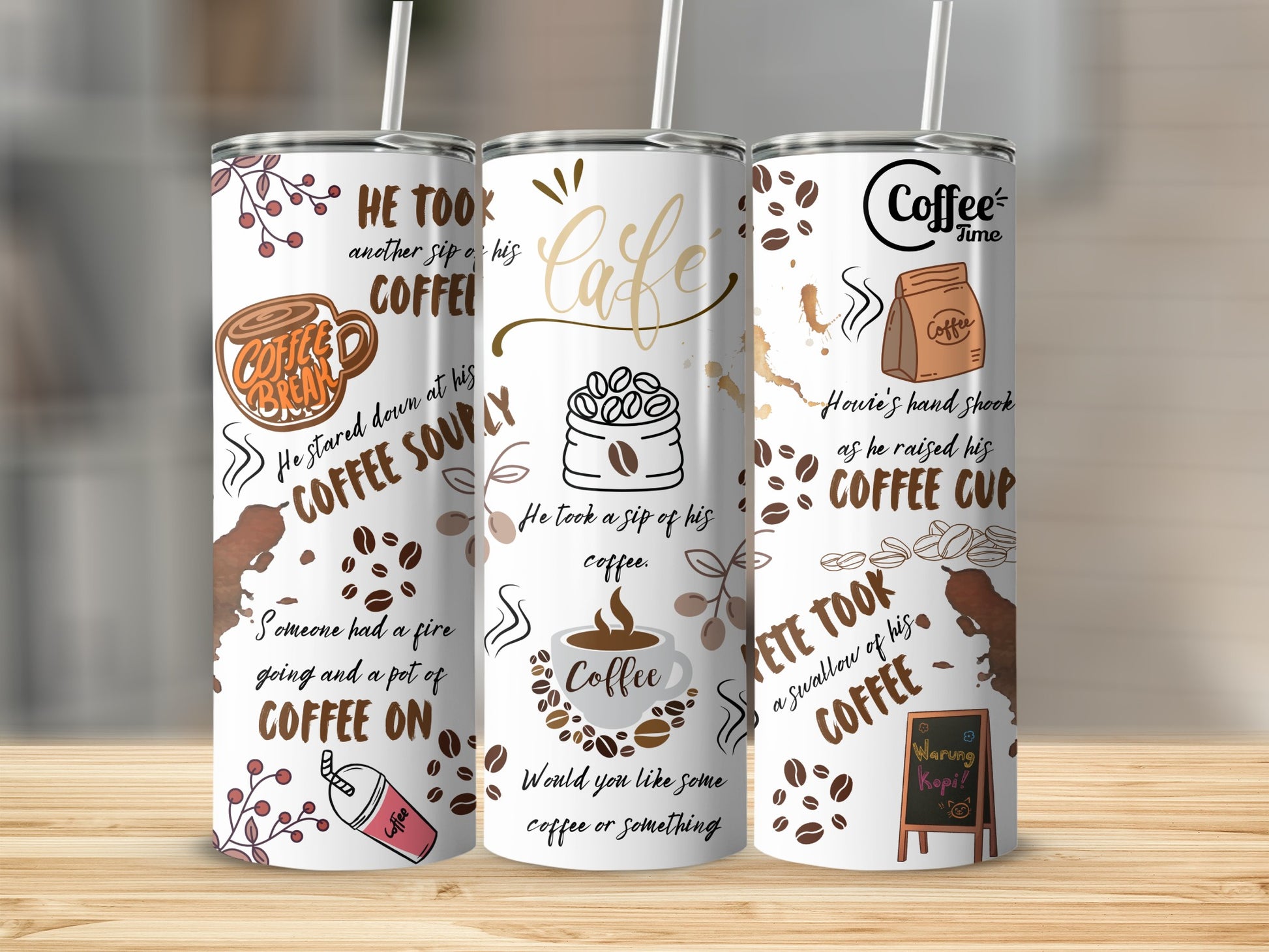 Coffee Lovers Quotes Tall Skinny Tumbler product