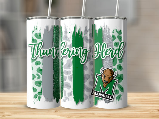 Thundering Herd Marshall University Brush Strokes Tumblers