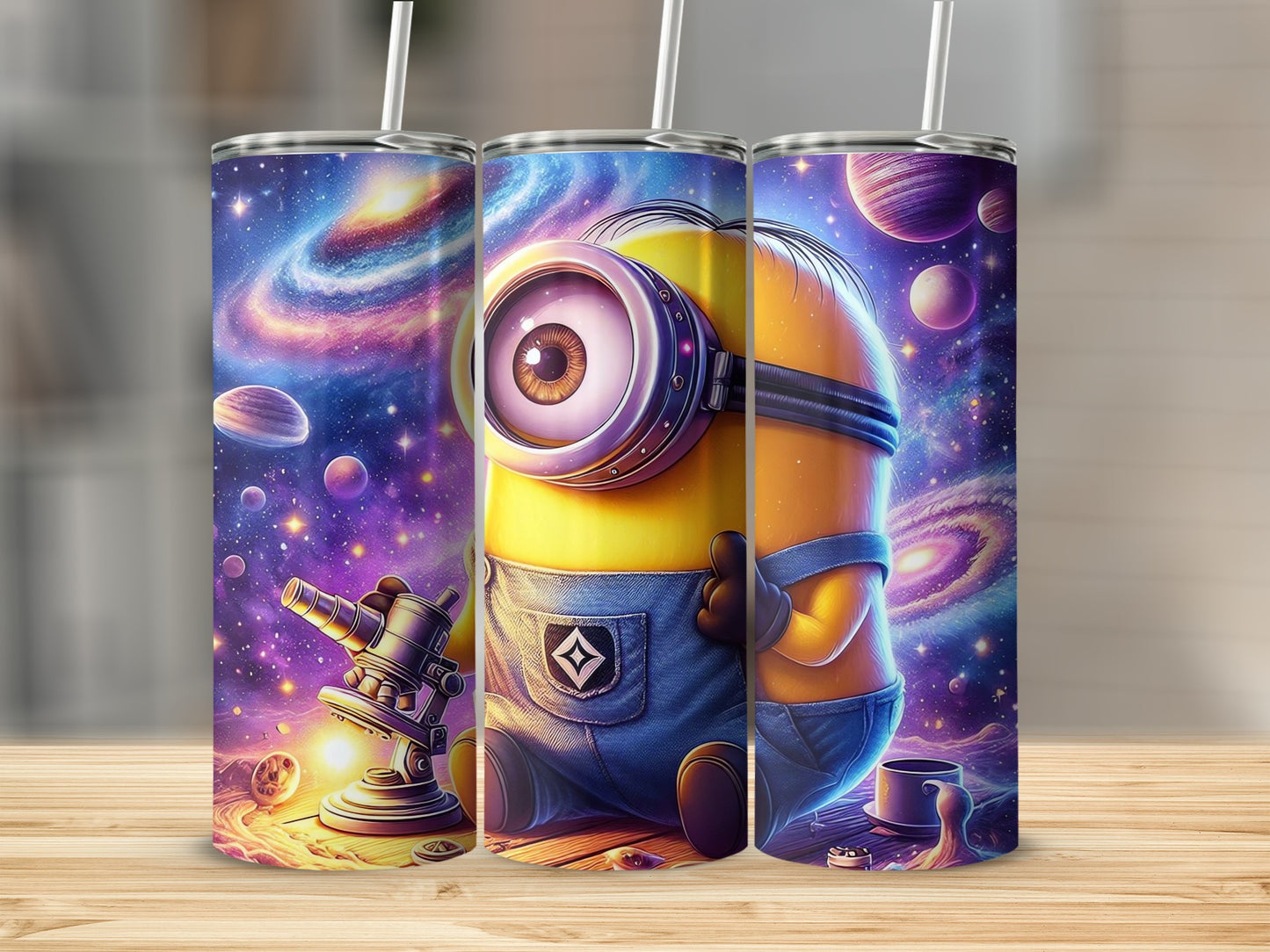 Outer Space Scientist Minion Tumbler Cup Design