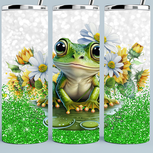 Froggy and Daisies tumbler