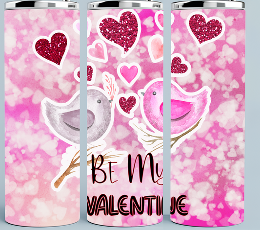 Be Mine Gnome Pink Love Bird Tumbler