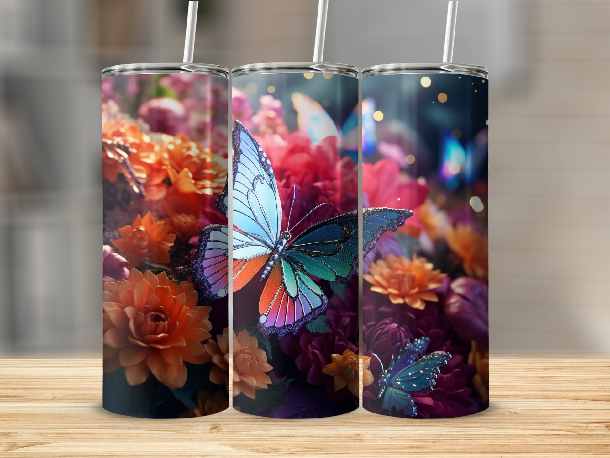 Vibrant Butterfly Flower Garden Bokeh Magic product type
