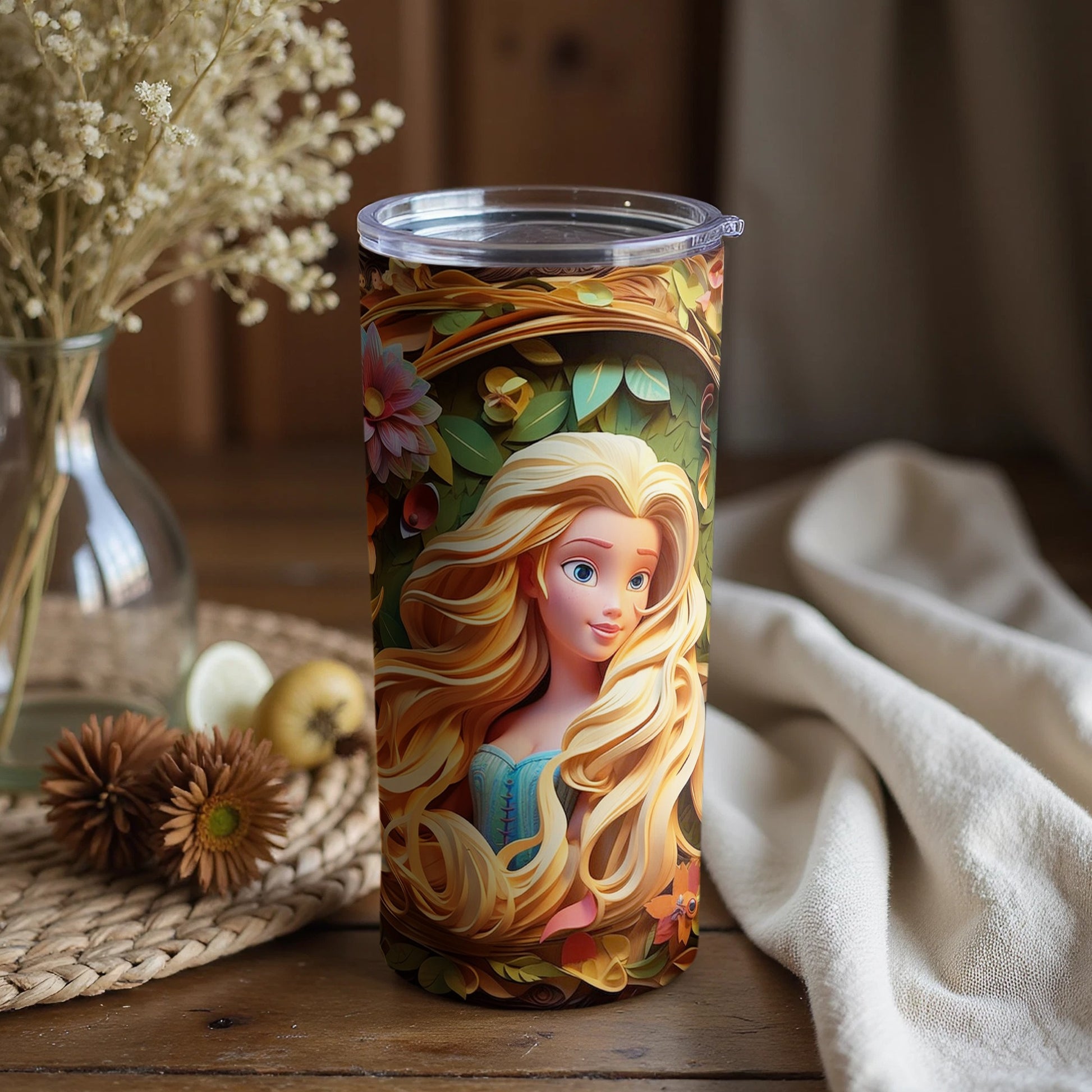 Beautiful Blonde Character Themed Insulated Tumbler