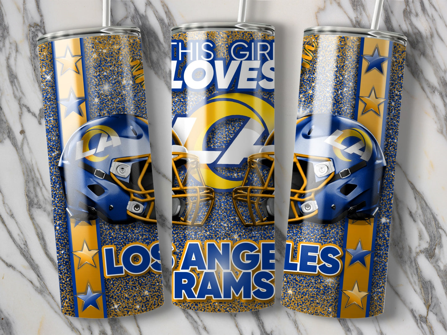 This Girl Loves Los Angeles Rams Helmets Sports Tumblers