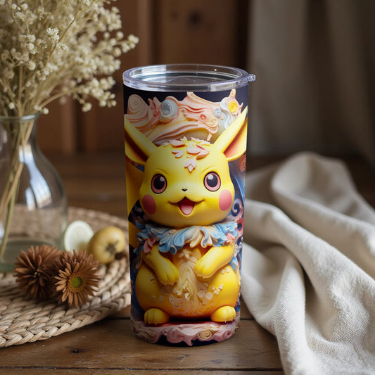 Vibrant Pikachu Inspired Tumbler for All Ages