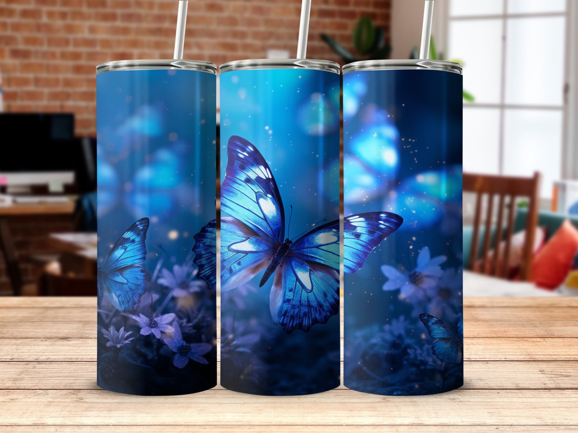 Vibrant Blue Butterfly Floral Sparkle Art product type
Blue Butterfly, Floral Pattern, Butterfly Print, Nature Design, Mystic Butterflies, Sparkling Effect, Blue Flowers, Fantasy Art, Enchanted Garden, Tumbler Graphic, Drinkware Design, Custom Tumbler, Unique Gift, Wildlife Art, Insect Lovers, Deep Blue, Aesthetic Design, Elegant Print, Pretty Butterflies, Flower Butterflies
