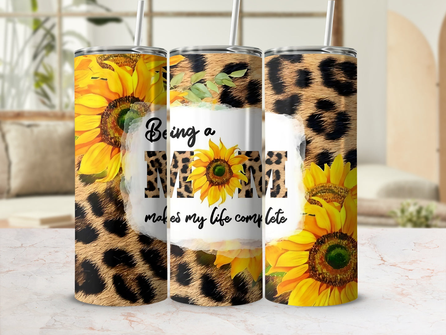 Being a MOM makes my life complete tumbler design