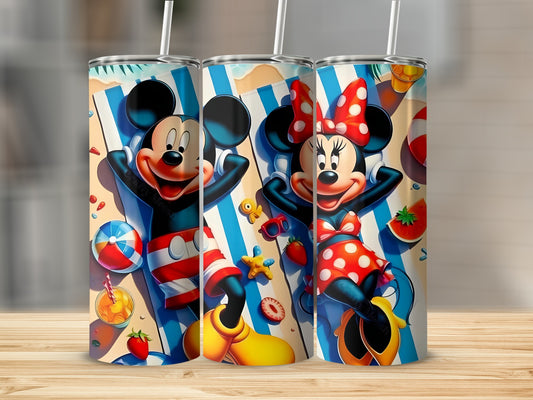 Mickey and Minnie Summer Beach Fun Tumbler Cup