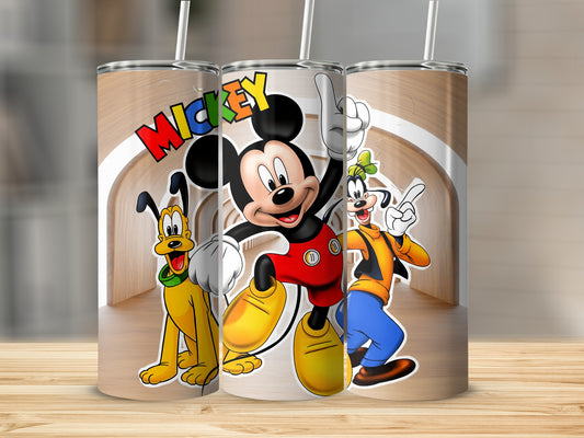 Vibrant Disney Characters Personalized Tumbler