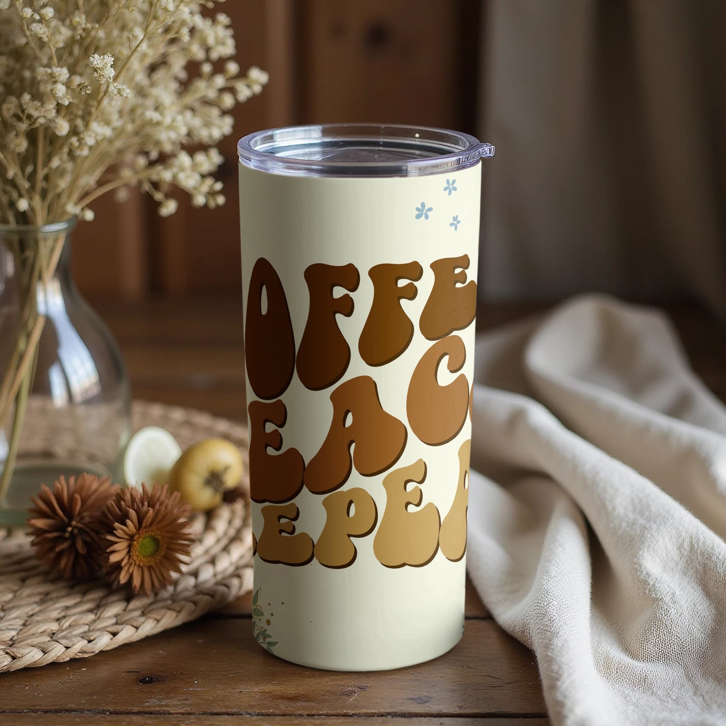 Offee Eace Eep Travel Mug With Retro Design