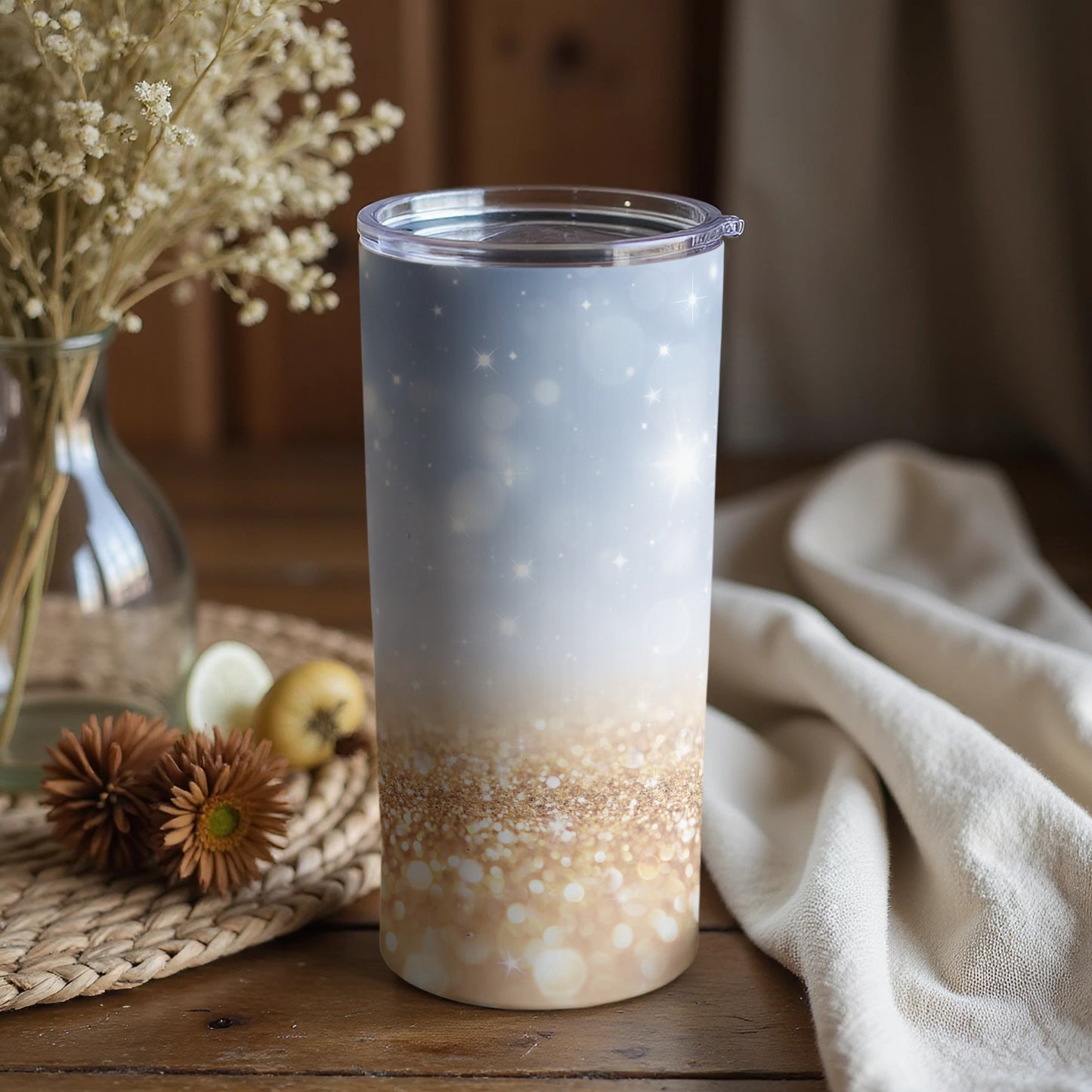 Sparkling Gradient Starry Sky Tumbler