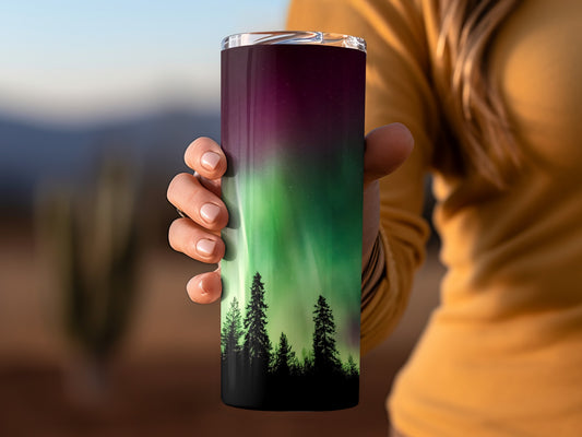 Northern Lights Forest Design Insulated Tumbler