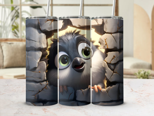 Big Eyed Creature Peeking Broken Stone Wall product type