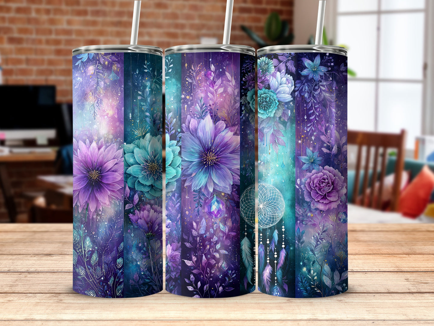 Stunning Floral Dream Catcher Tumbler Collection