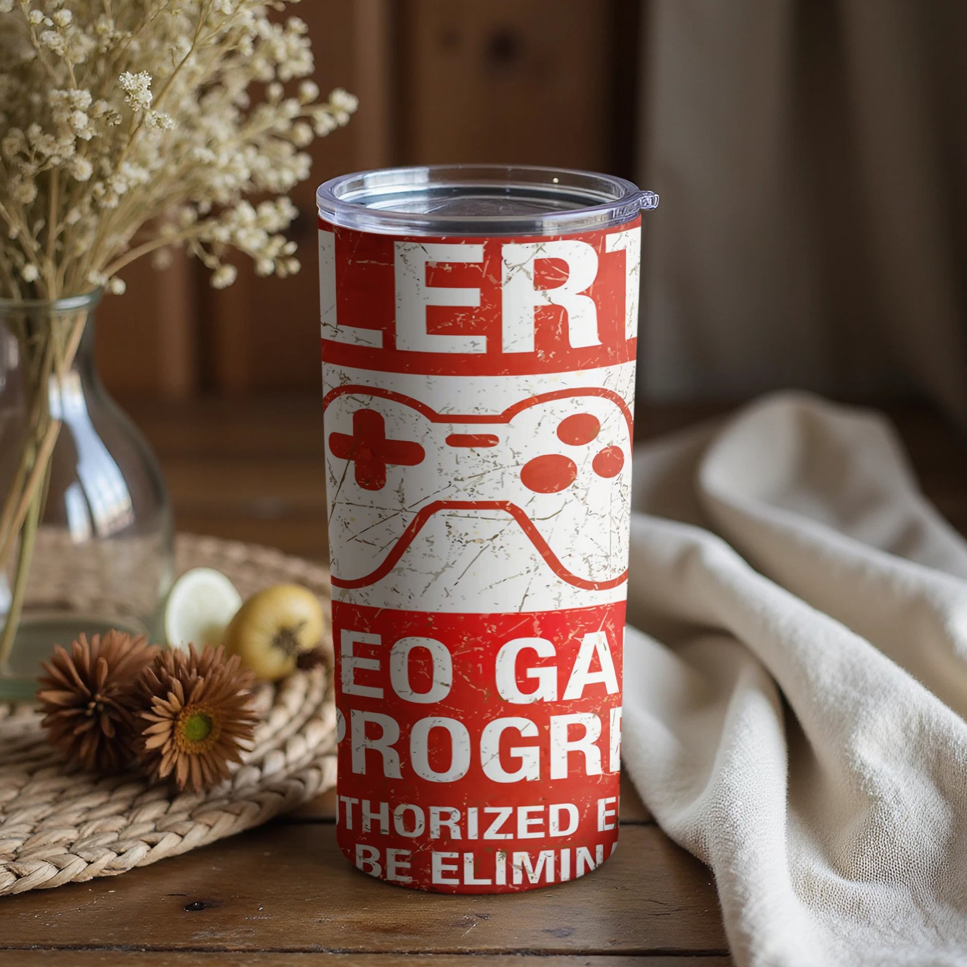 Retro Gaming Progress Alert Tumbler