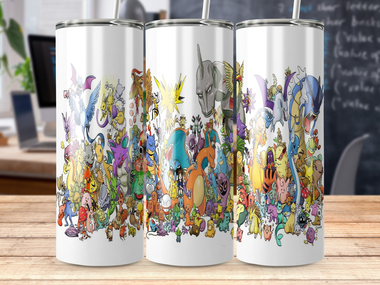 First Generation Pokemon Illustration Art Design Tumblers